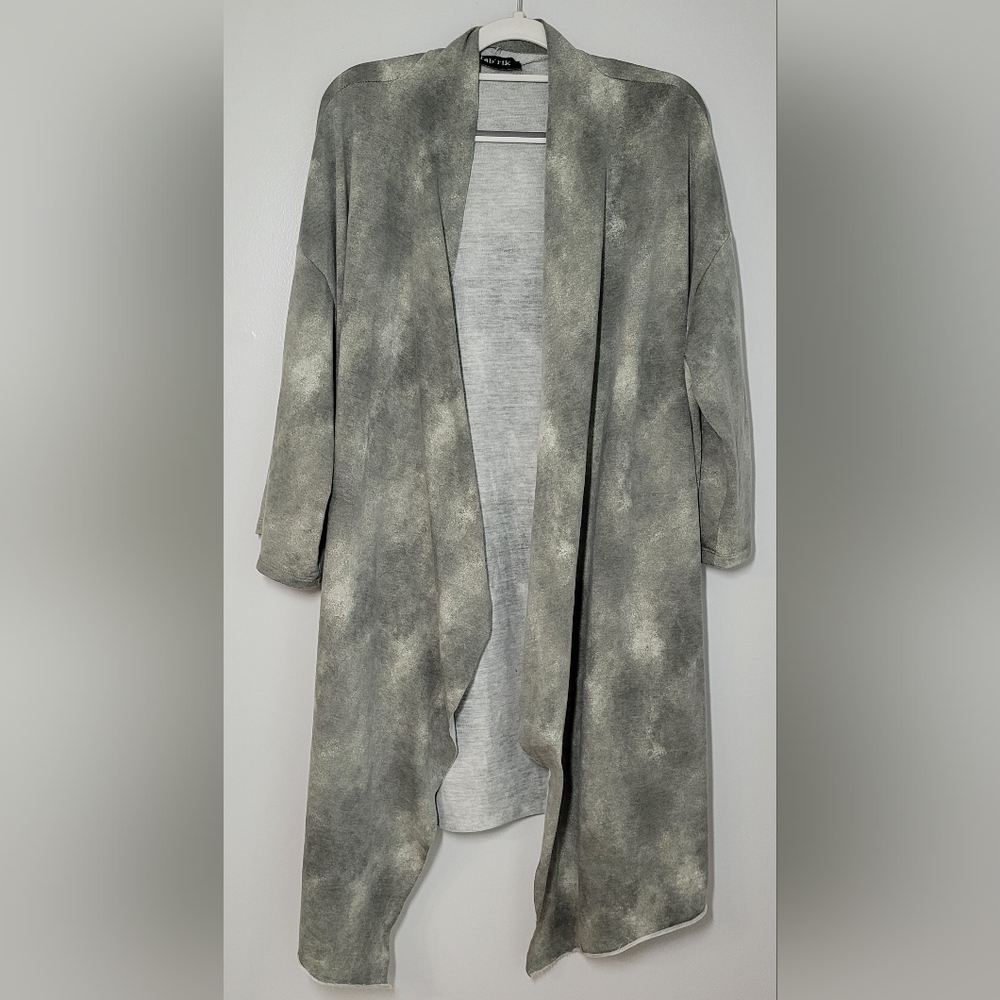 Fab'rik Long Open Sweater Army green Large